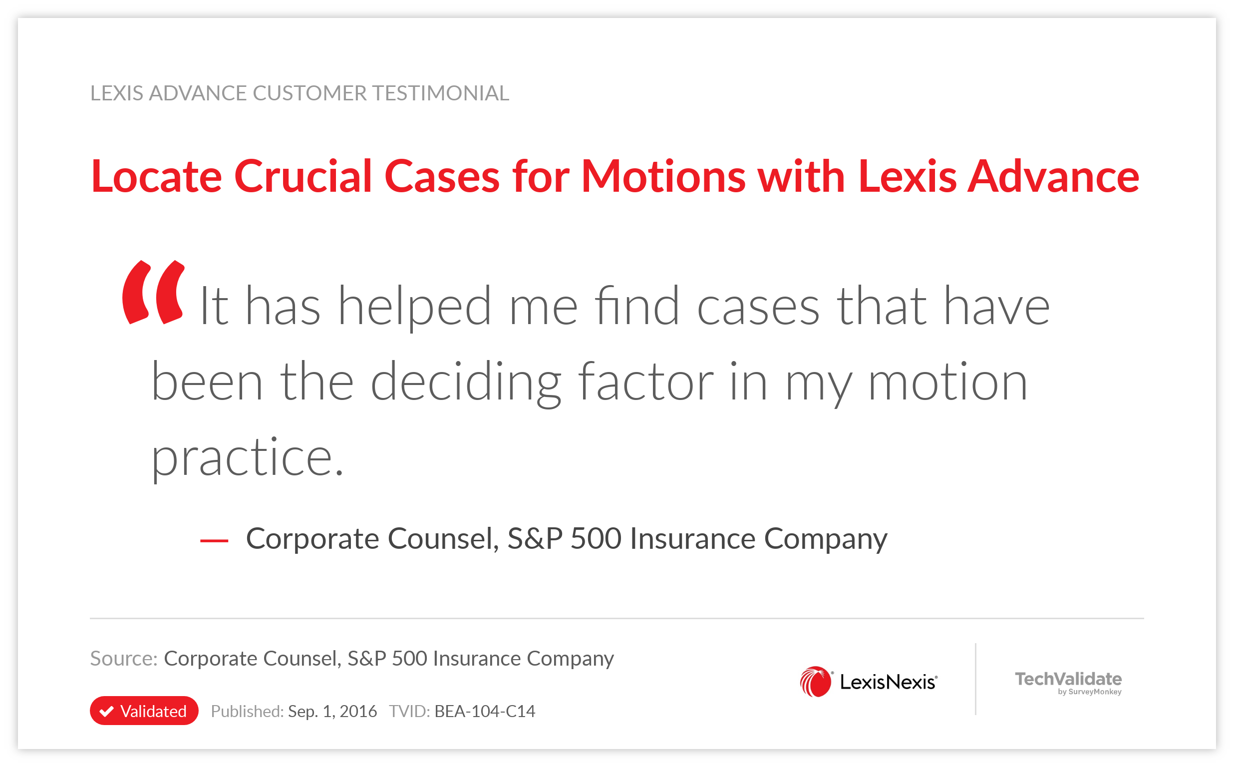 Locate Crucial Cases for Motions with Lexis Advance