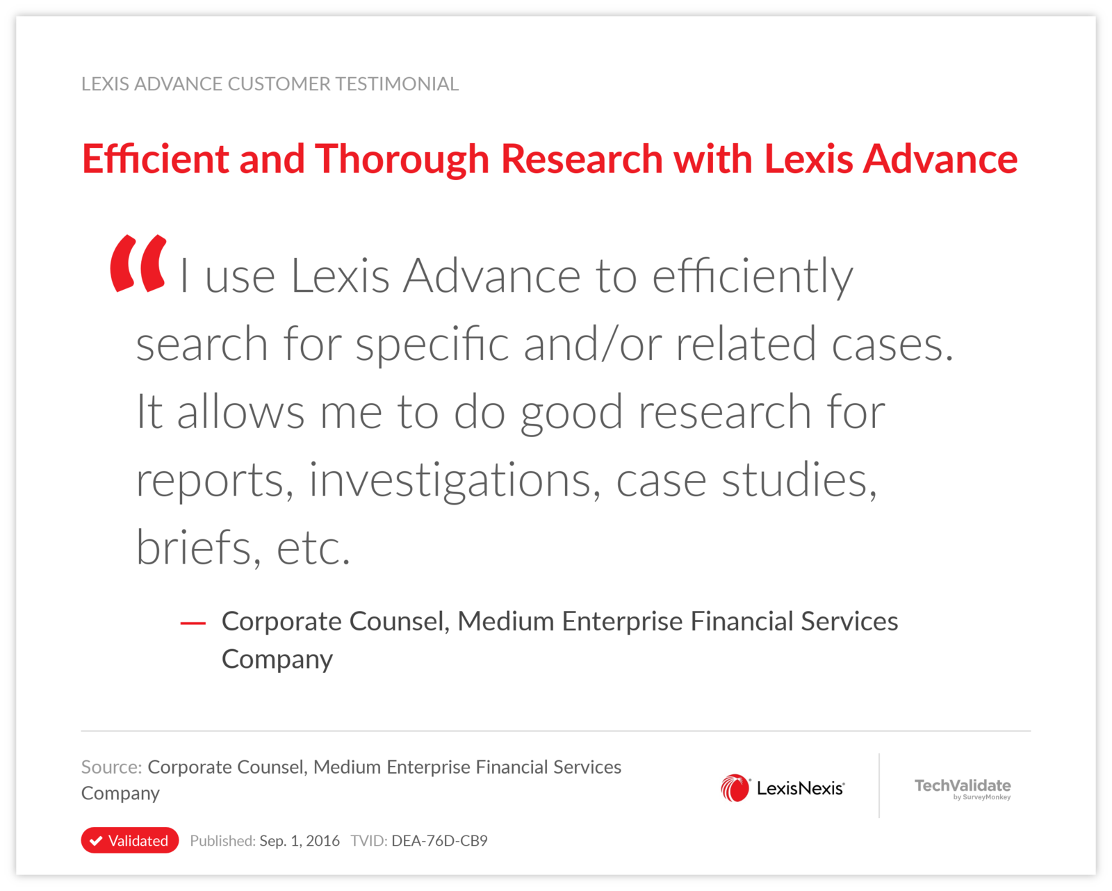 Efficient and Thorough Research with Lexis Advance