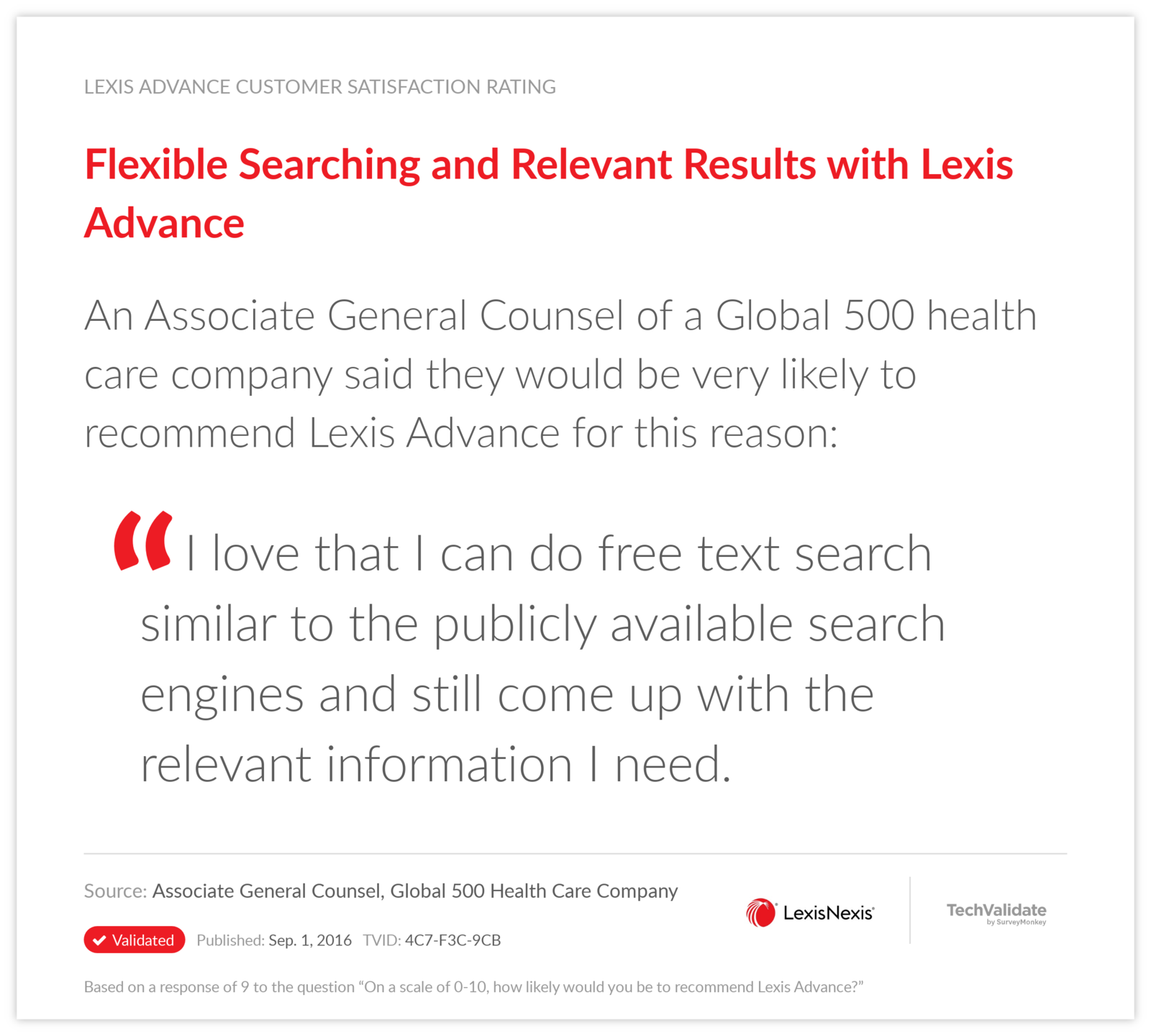Flexible Searching and Relevant Results with Lexis Advance