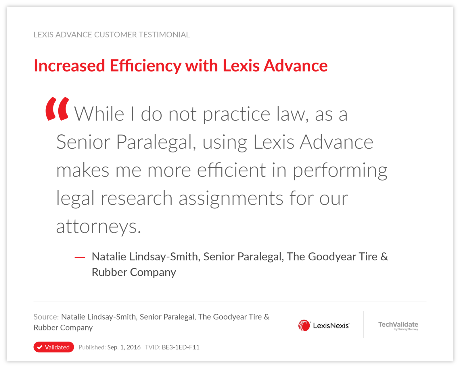 Increased Efficiency with Lexis Advance