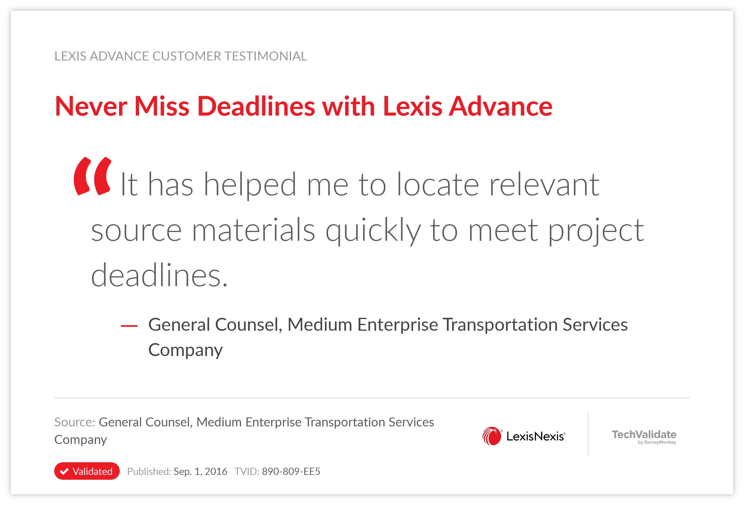 Never Miss Deadlines with Lexis Advance