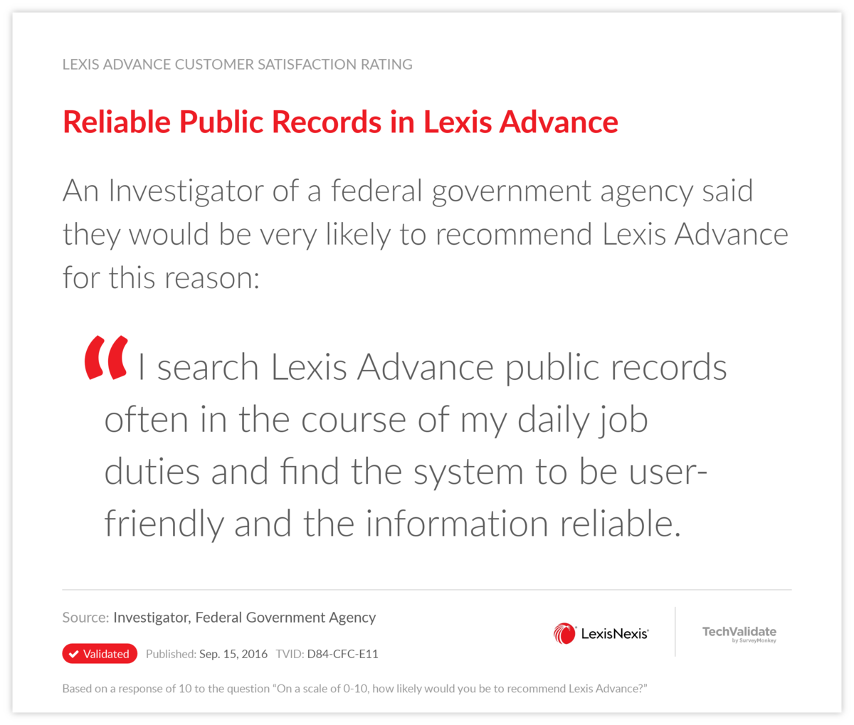 Reliable Public Records in Lexis Advance