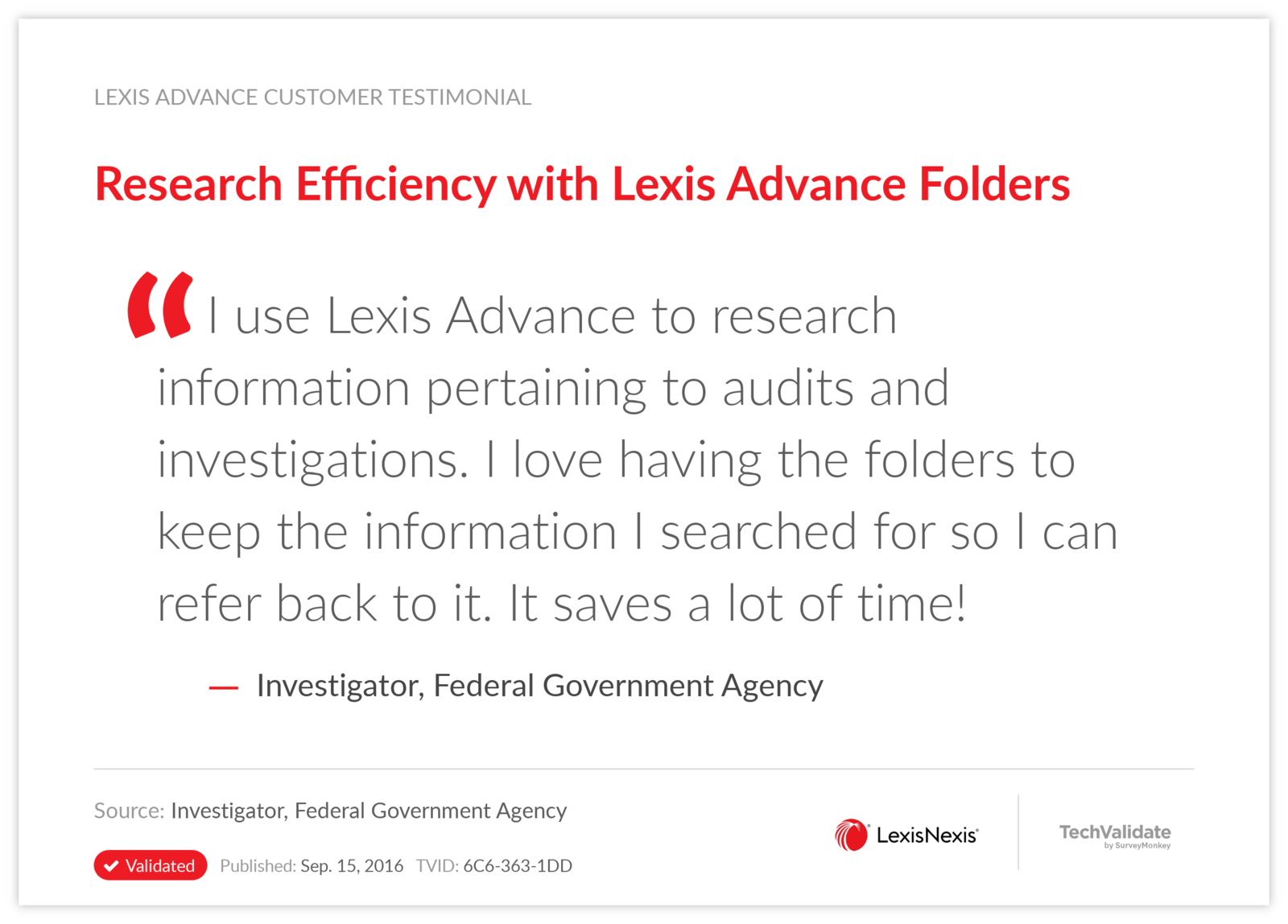 Research Efficiency with Lexis Advance Folders