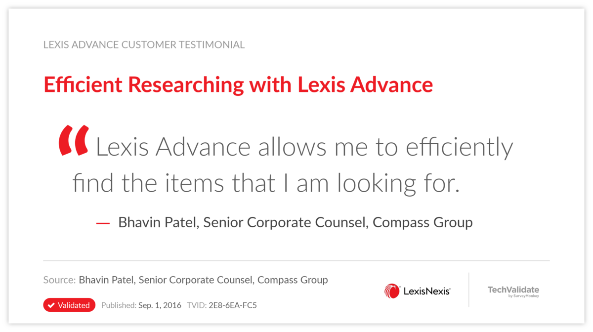 Efficient Researching with Lexis Advance