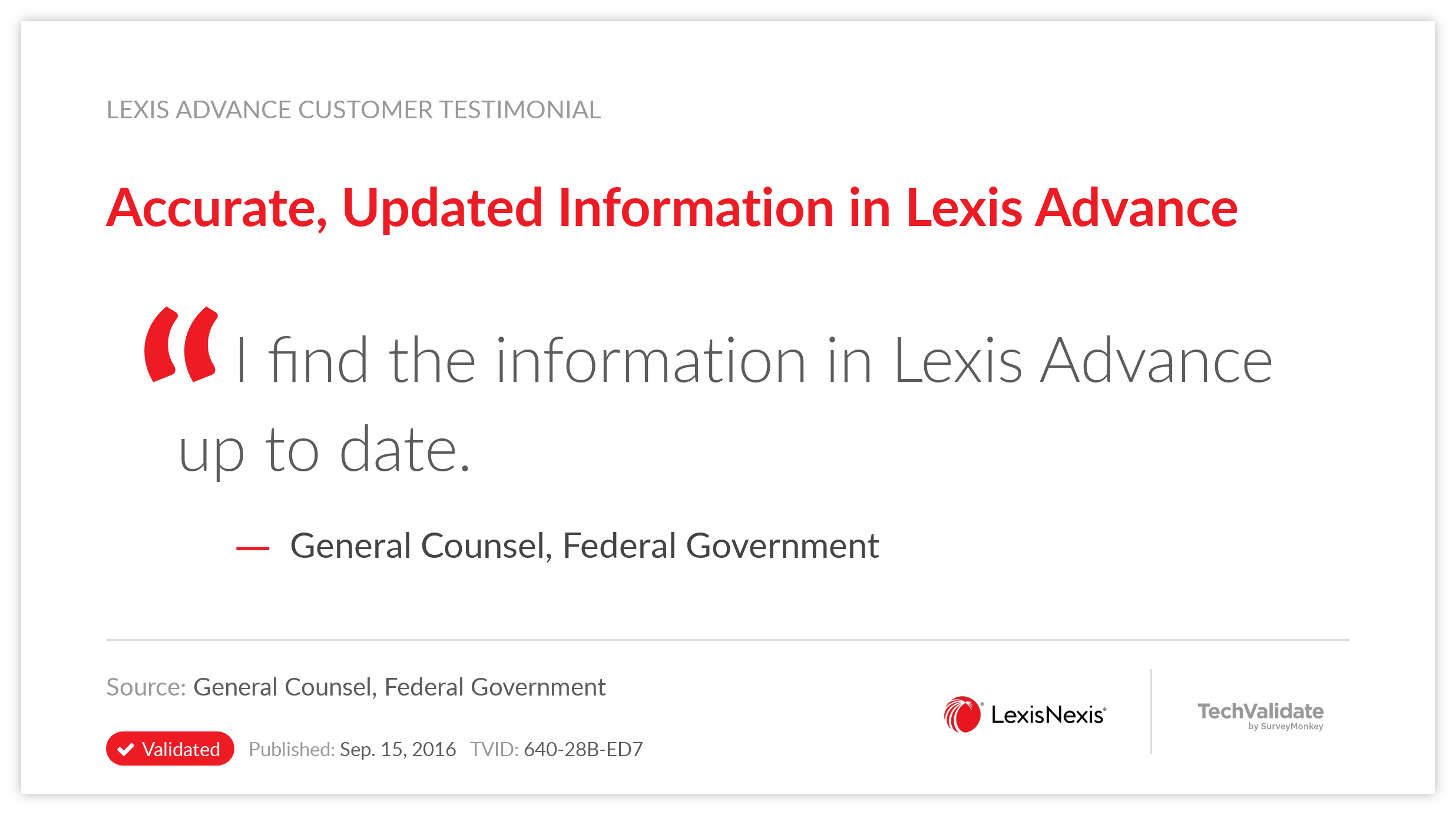Accurate, Updated Information in Lexis Advance