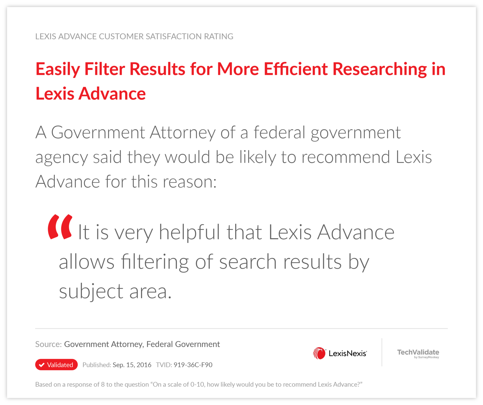 Easily Filter Results for More Efficient Researching in Lexis Advance