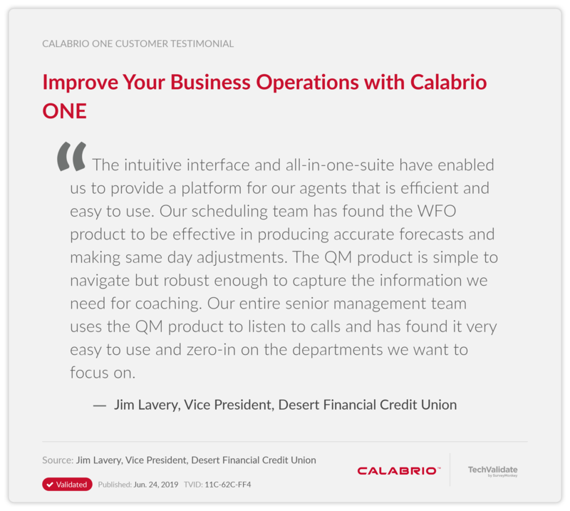 Improve Your Business Operations with Calabrio ONE