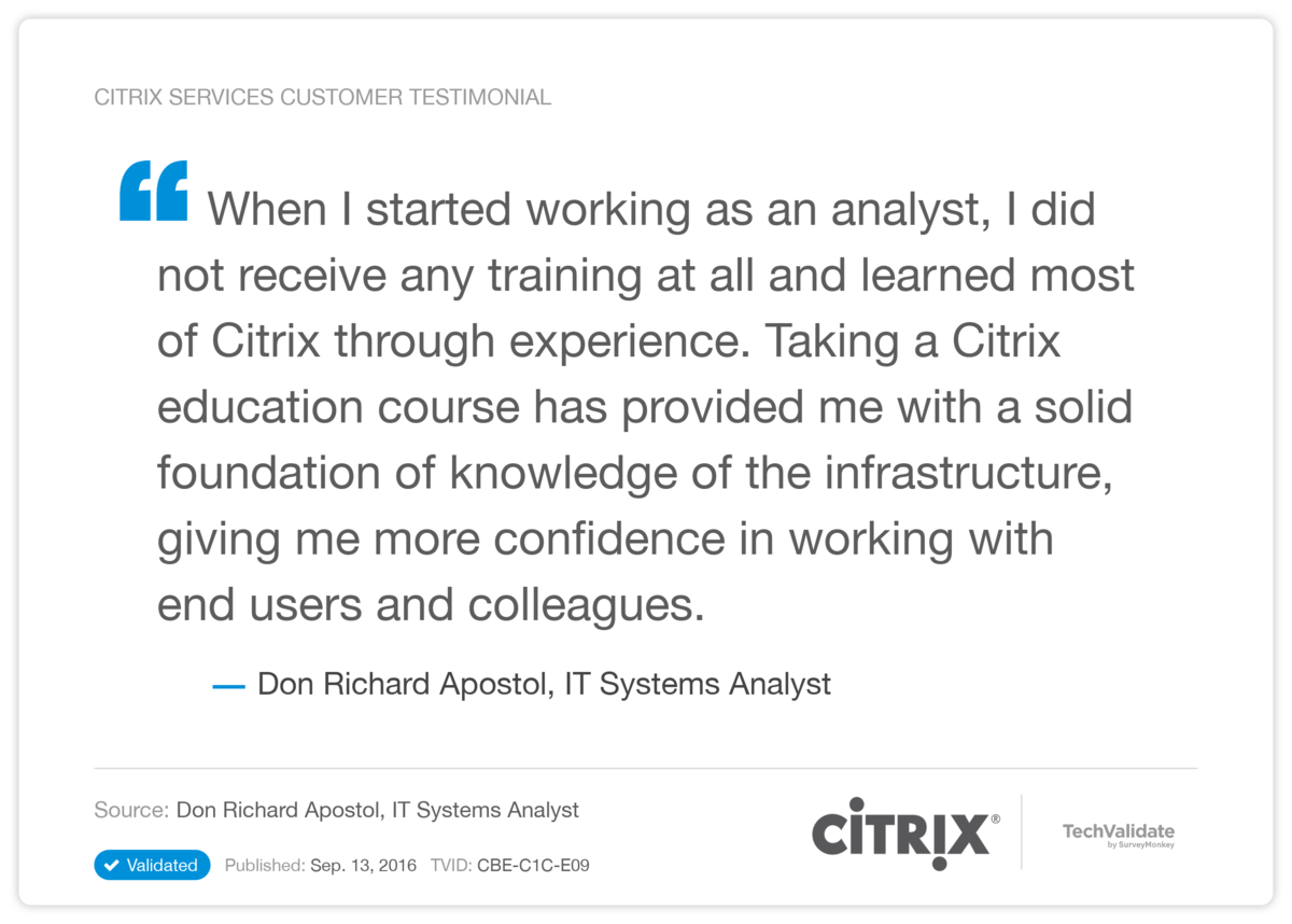 Citrix Services Customer Testimonial