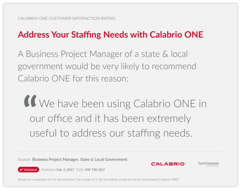 Address Your Staffing Needs with Calabrio ONE