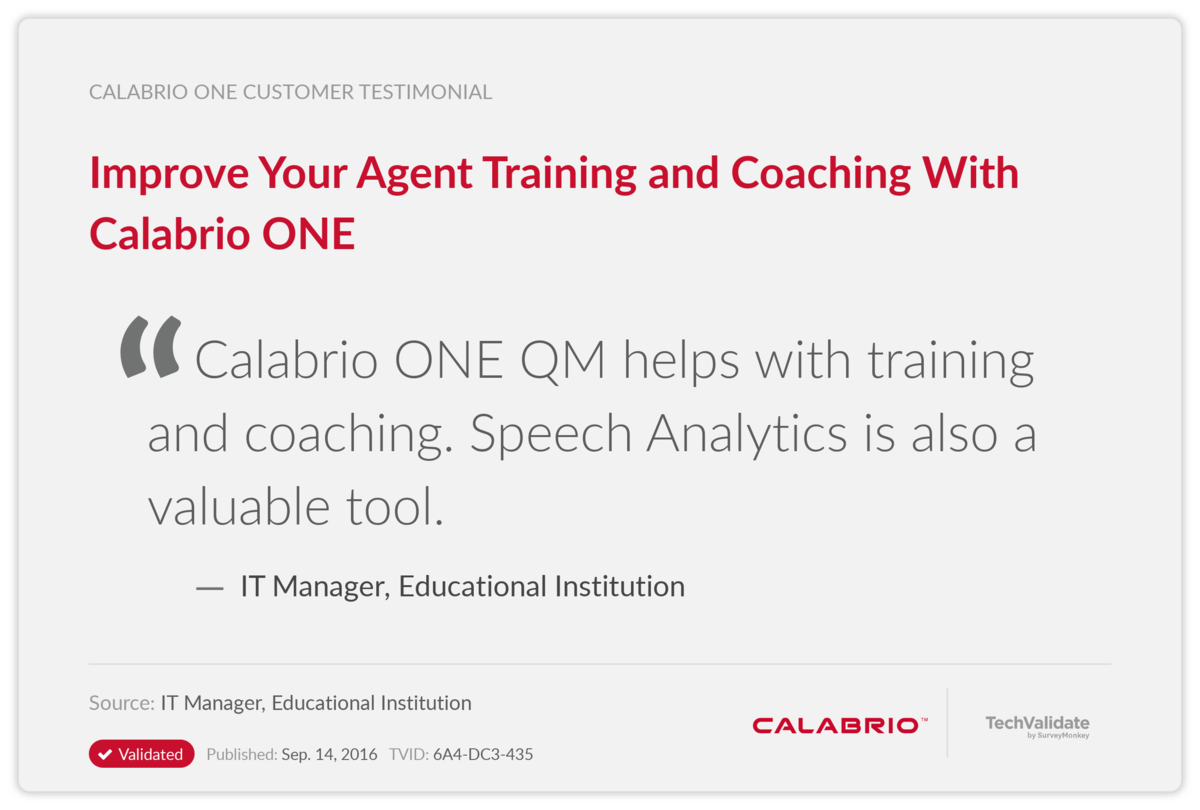 Improve Your Agent Training and Coaching With Calabrio ONE
