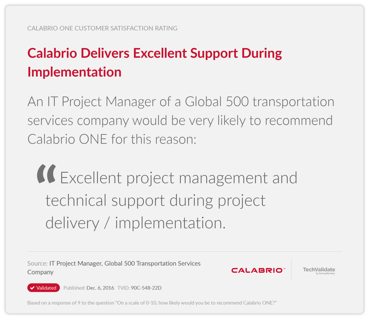 Calabrio Delivers Excellent Support During Implementation