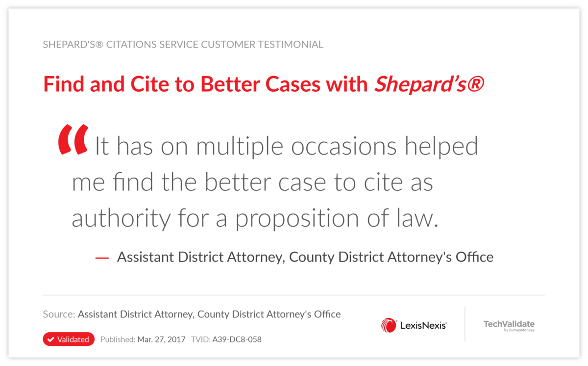 Find and Cite to Better Cases with Shepard's®