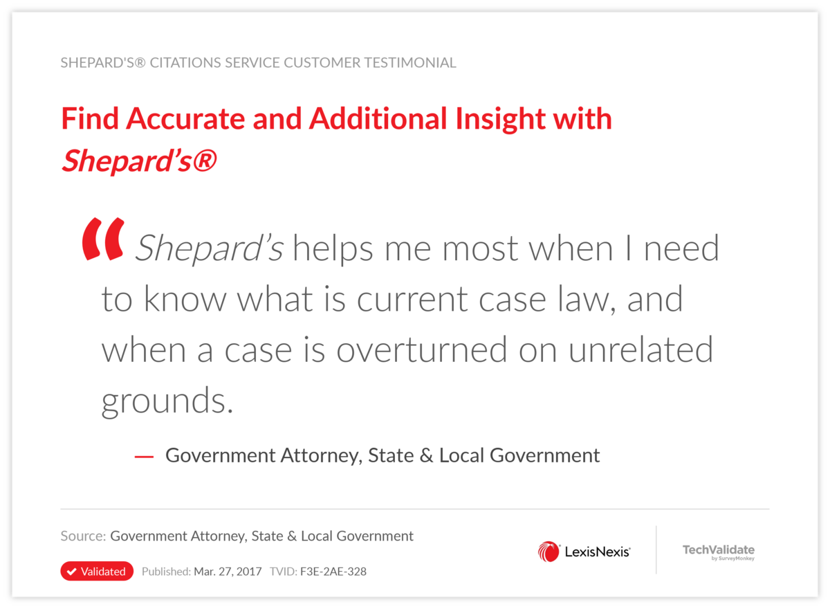 Find Accurate and Additional Insight with Shepard's®