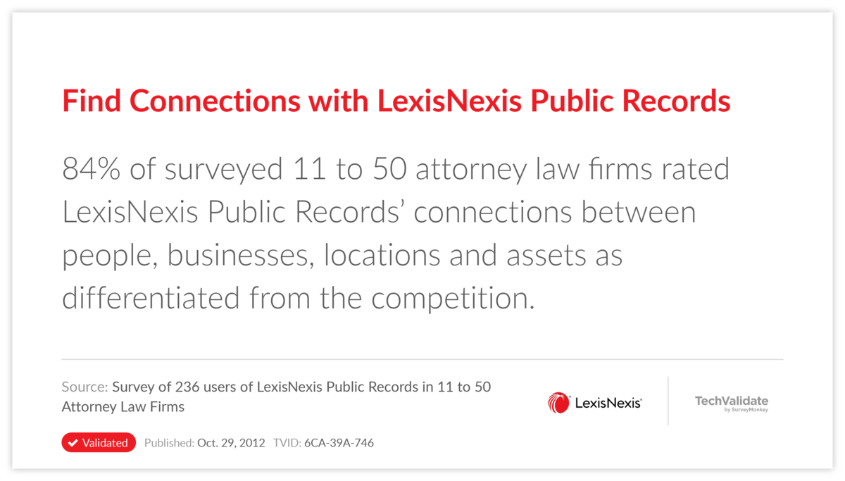 Find Connections with LexisNexis Public Records