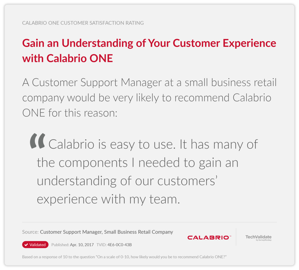 Gain an Understanding of Your Customer Experience with Calabrio ONE