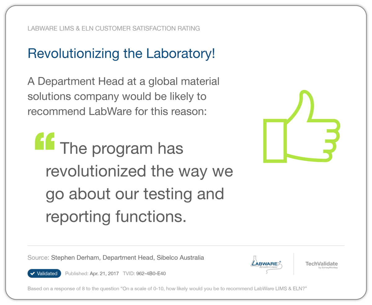 Revolutionizing  the Laboratory!