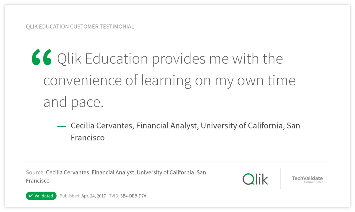 Qlik Education Customer Testimonial