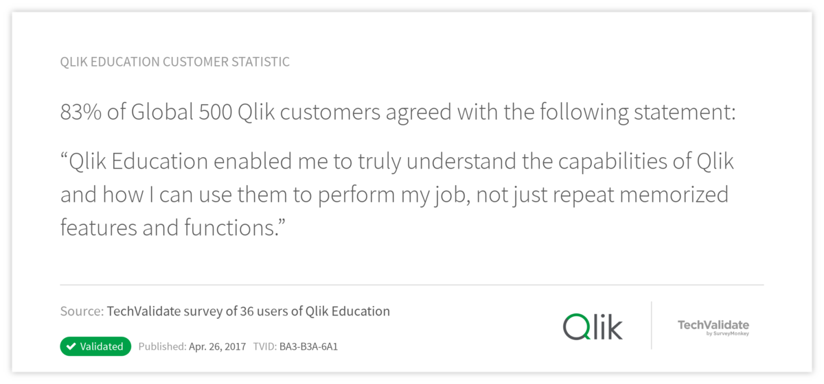 Qlik Education Customer Statistic