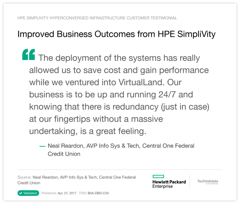 Improved Business Outcomes from HPE SimpliVity