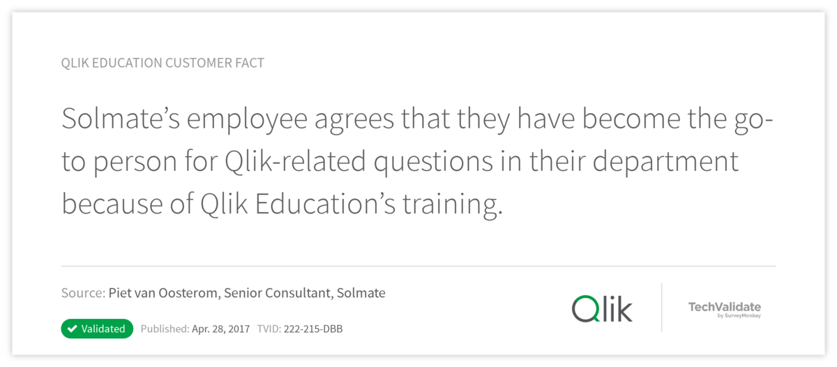 Qlik Education Customer Fact