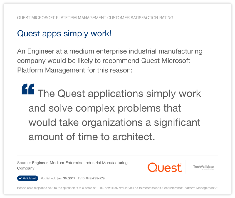 Quest apps simply work!