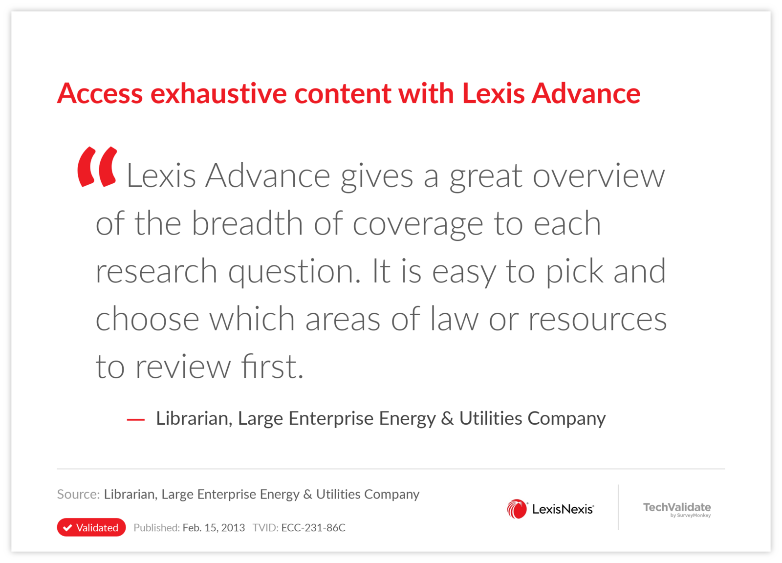Access exhaustive content with Lexis Advance