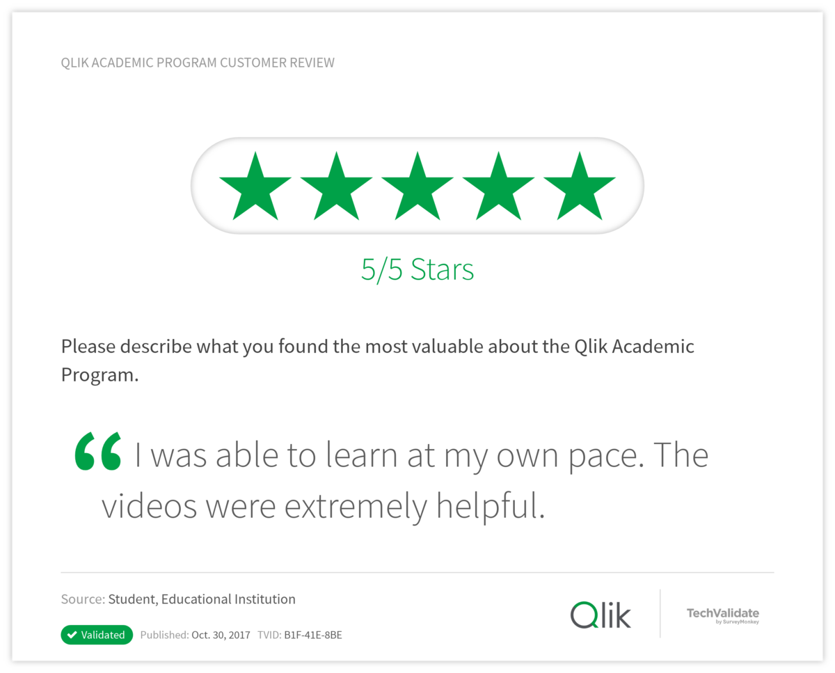 Qlik Academic Program Customer Review