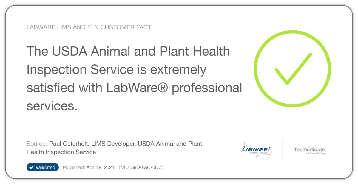 LabWare LIMS and ELN Customer Fact