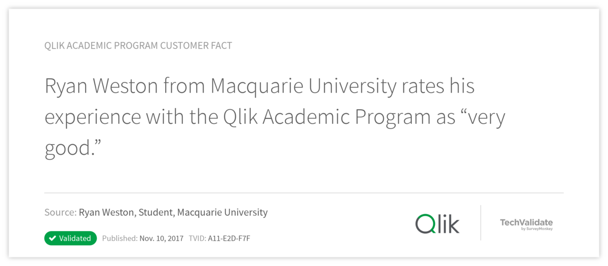 Qlik Academic Program Customer Fact