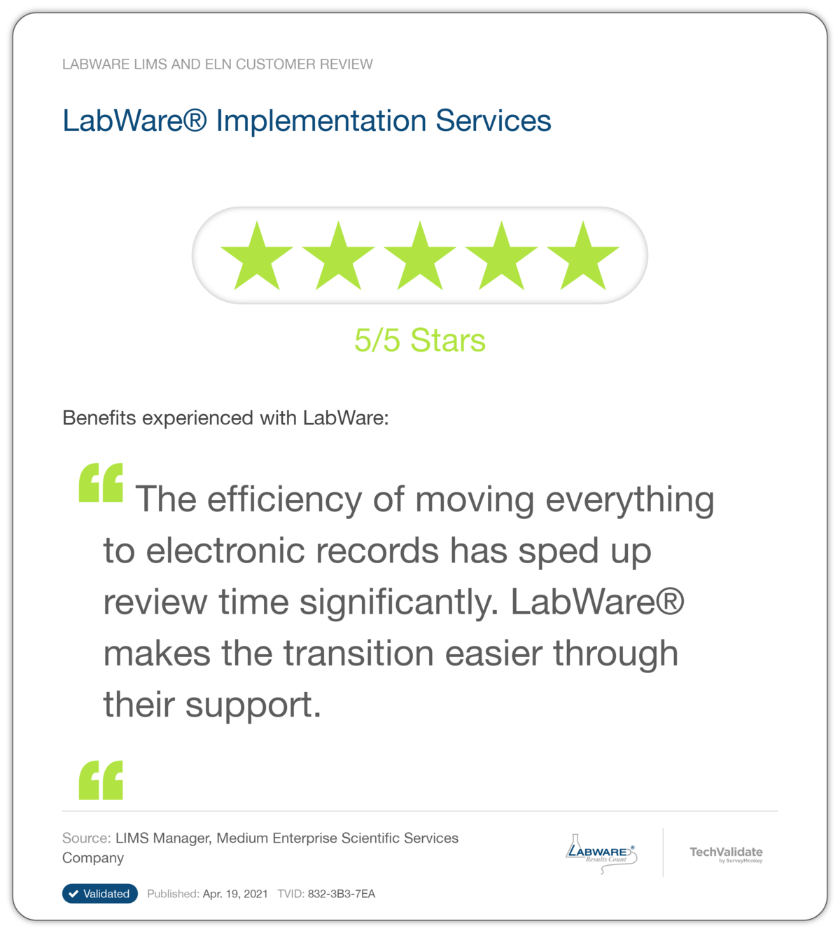 LabWare® Implementation Services
