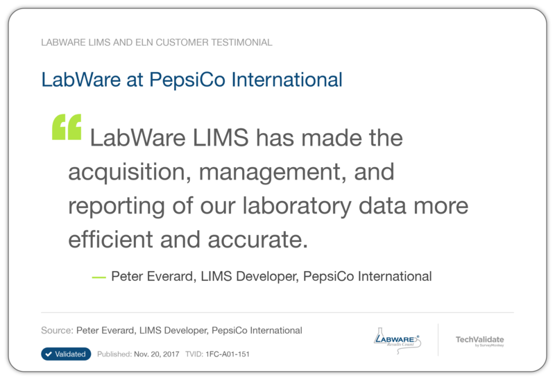 LabWare at PepsiCo International