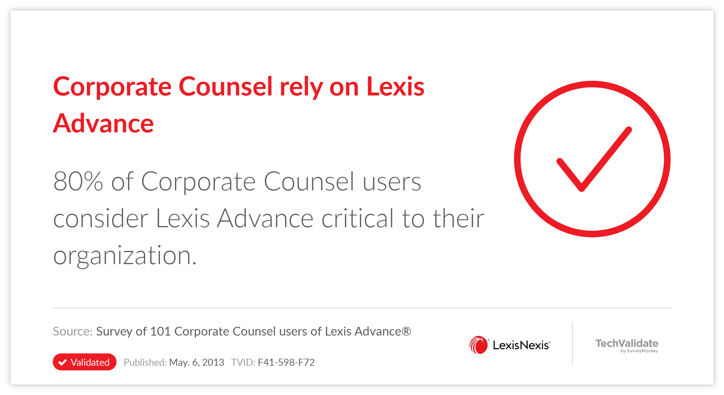 Corporate Counsel rely on Lexis Advance