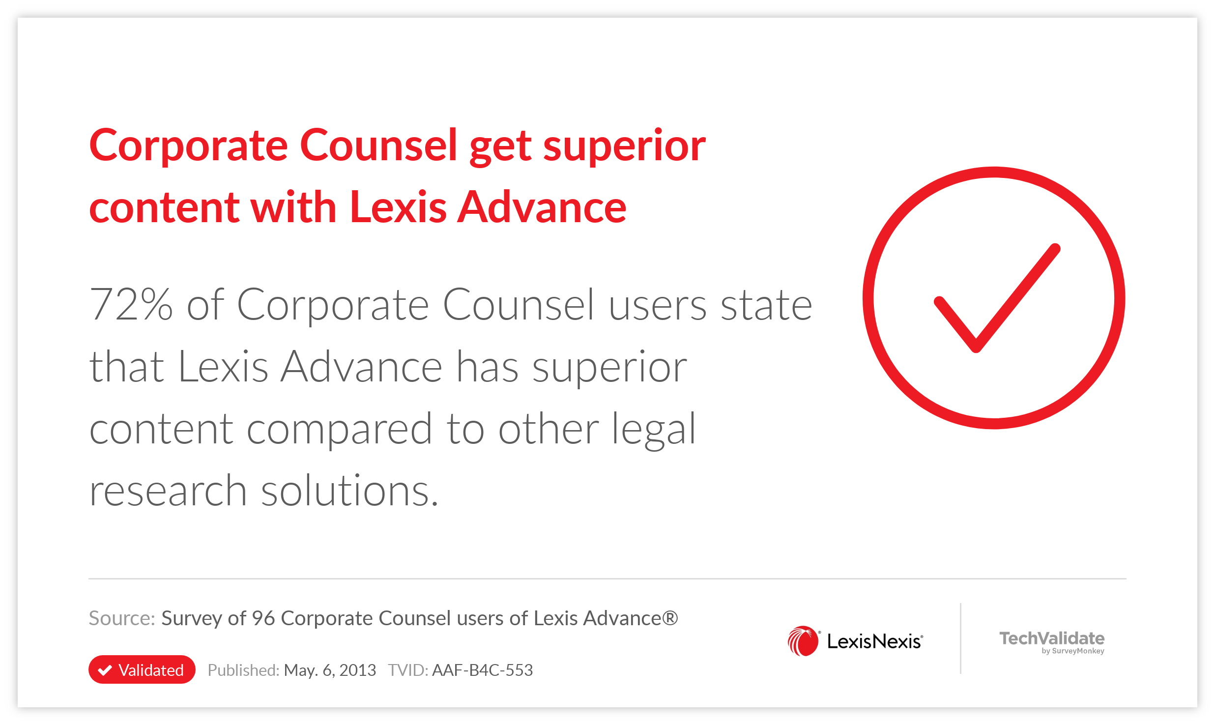 Corporate Counsel get superior content with Lexis Advance