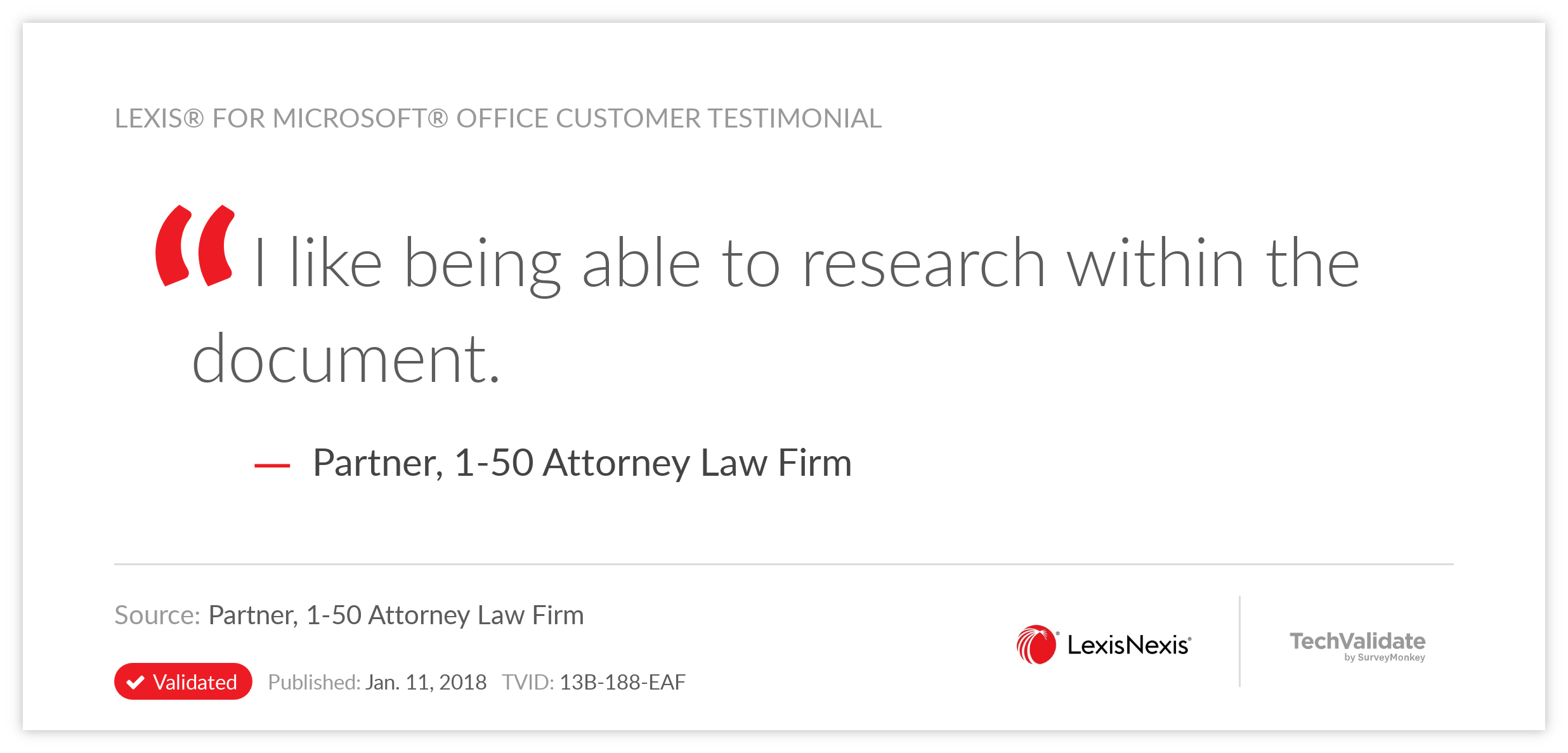 Lexis® for Microsoft® Office Customer Testimonial
