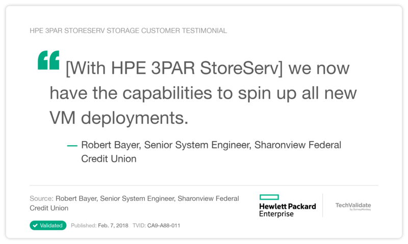 HPE 3PAR StoreServ Storage Customer Testimonial