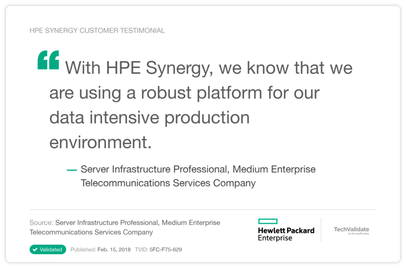 HPE Synergy Customer Testimonial