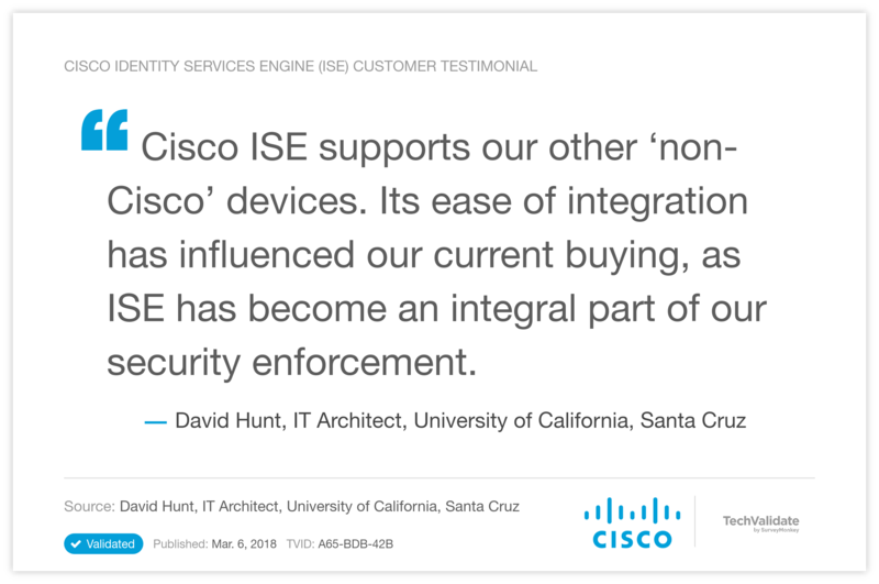 Cisco Identity Services Engine (ISE) Customer Testimonial