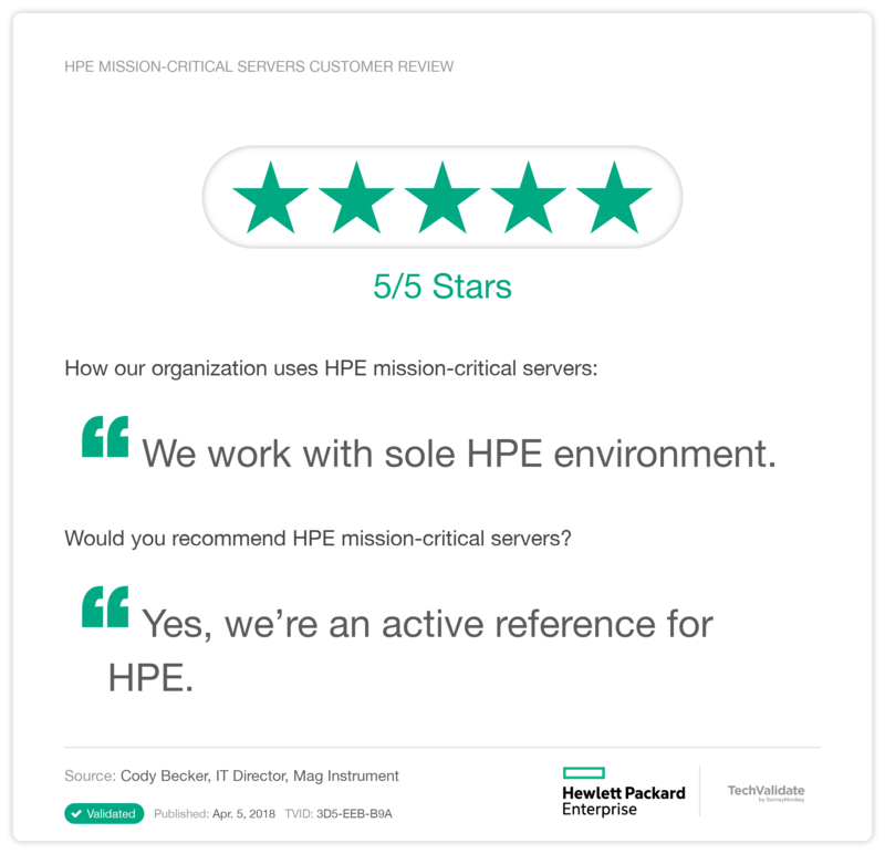 HPE mission-critical servers Customer Review