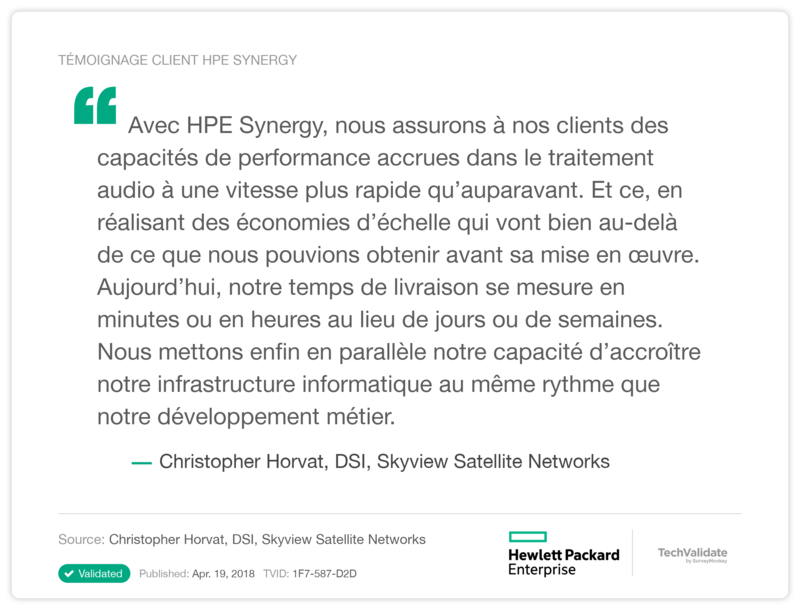 Témoignage client HPE Synergy