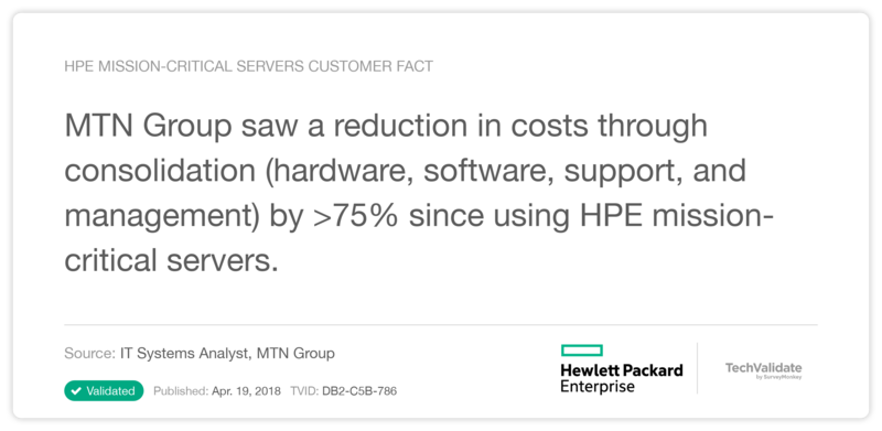 HPE mission-critical servers Customer Fact