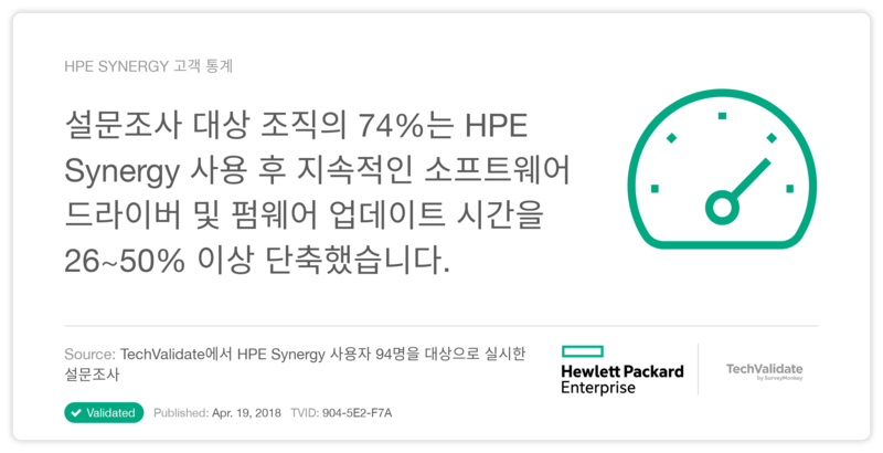 HPE Synergy 고객 통계