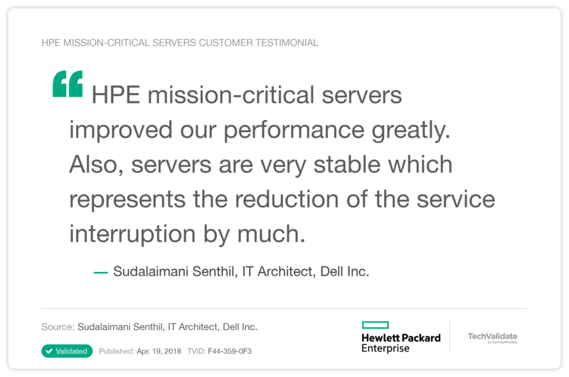 HPE mission-critical servers Customer Testimonial