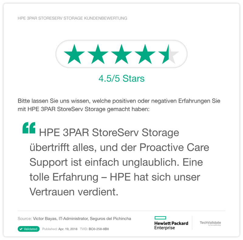 HPE 3PAR StoreServ Storage Kundenbewertung