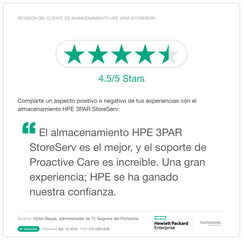 Revisión del cliente de almacenamiento HPE 3PAR StoreServ