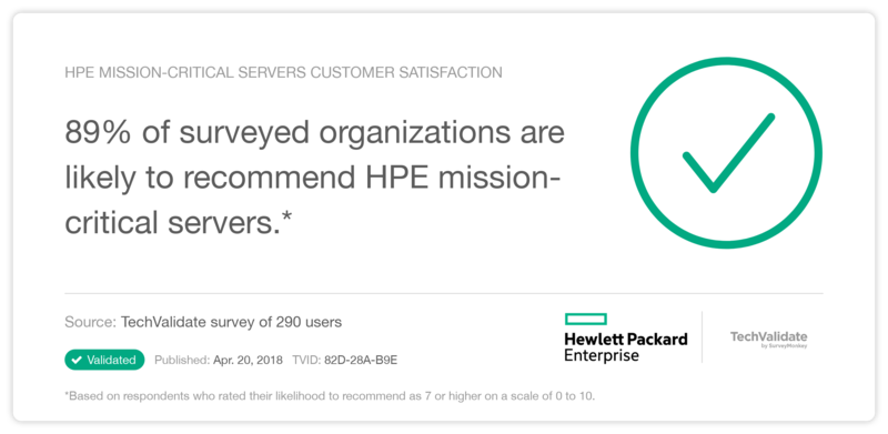 HPE mission-critical servers Customer Satisfaction