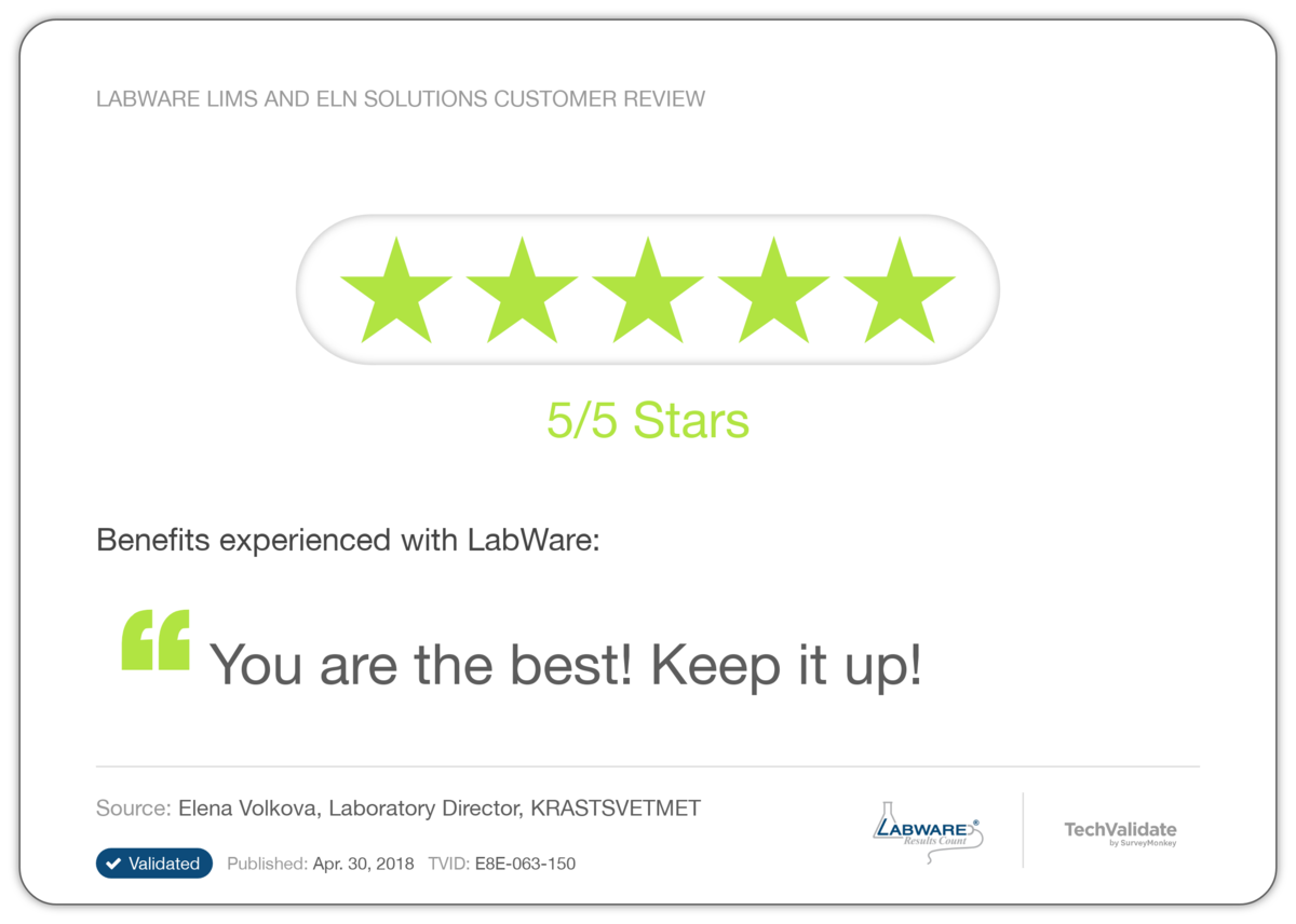 LabWare LIMS and ELN Solutions Customer Review