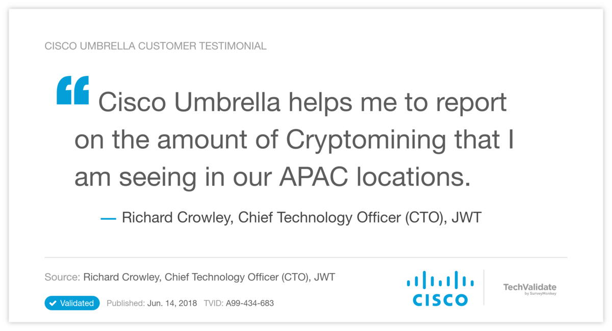 Cisco Umbrella Customer Testimonial
