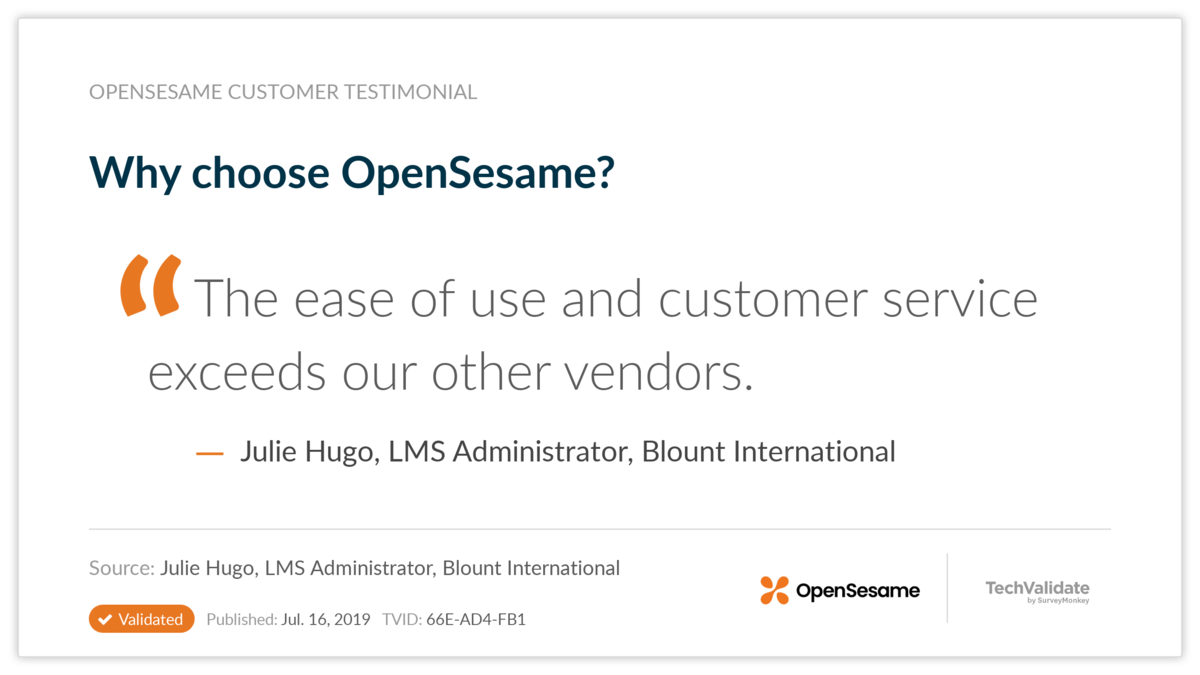 Why choose OpenSesame?