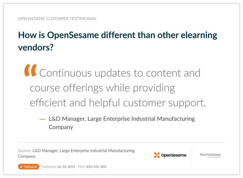 How is OpenSesame different than other elearning vendors?