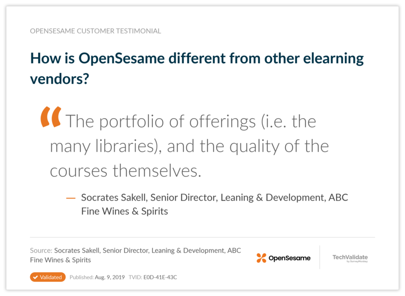 How is OpenSesame different from other elearning vendors?